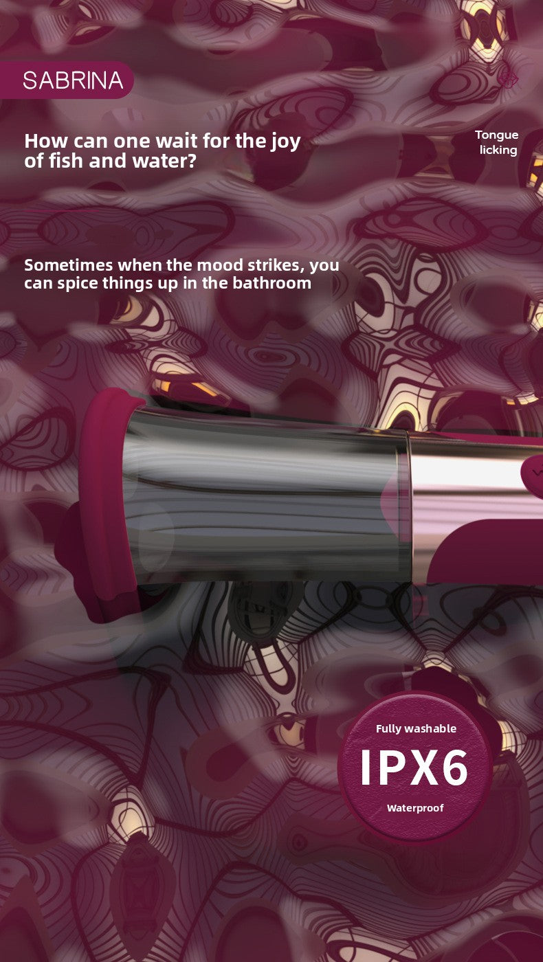 Sabrina Realistic Tongue Licking Sucking Inserting Vibrator for Men and Women Rechargeable