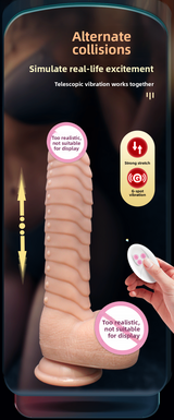 Fake Penis Realistic Telescopic Swinging Dildo Realistic Female Silicone Masturbator Vibrator Adult Sex Toys