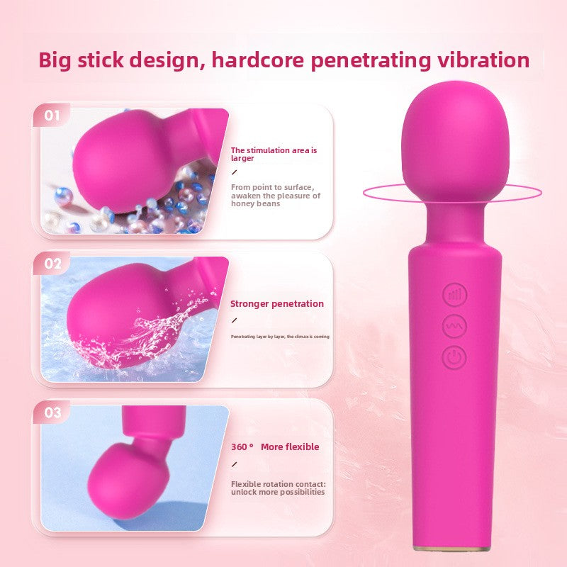Female AV Wand Vibration 20 Frequency 8 Speed Handheld Massage Wand USB Charging Foreign Trade Hot Selling Sex Toys