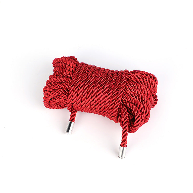 SM Props Multi-color Metal Head Erotic Silk Rope 5.1m Female Slave Training Bondage Polyester Erotic Binding Rope