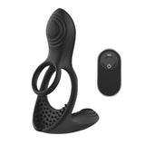 Double Ring Locking Semen Ring Vibration Wireless Remote Control Resonance Locking Semen Ring Perineum Unisex Orgasm