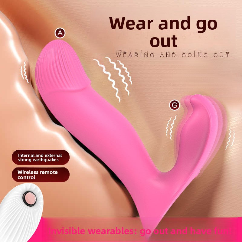 Wireless Remote Control Female Invisible Wearable Vibrator Pulse Instant Orgasm Dildo Masturbator Sex Toy