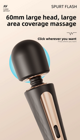 Strong Vibration Shoulder and Neck Massager Muscle Relaxation Female High Frequency Vibration Electric Full Body Meridian AV Massager