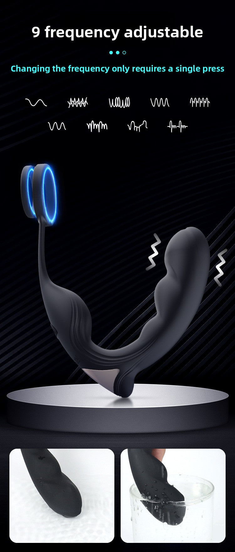 Nuoer Male Sex Products Prostate Massager Anal Plug Semen Locking Ring Back Chamber Masturbation Device