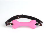 Erotic SM Props Bone Mouth Gag Humiliation Training Silicone Mouth Ball Erotic Nipple Clamps Mouth Cage Alternative Adult Products