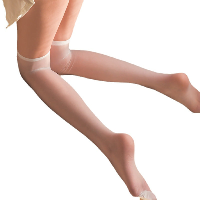 Sexy Stockings with Bowknot, No-Take-Off, Sexy and Alluring, Tearable Ultra-Thin Hot Temptation Transparent Long Tube Socks