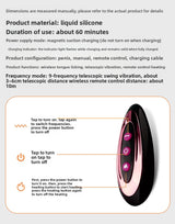 Remote Control Telescopic Heating Realistic Dildo Liquid Soft Flesh Tongue Licking Vibrating Swinging Dildo for Women