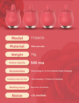 Rose Tongue Licking Vibrator Clitoral Stimulation Nipple Teasing Female Masturbator