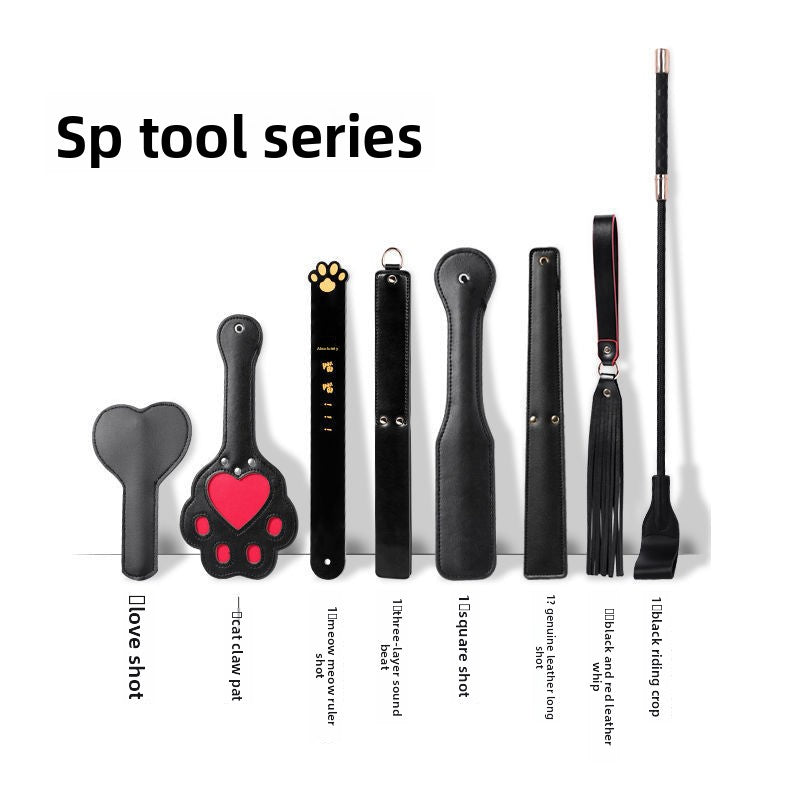 Punishment Training SM Props Acrylic Ruler Spanker Erotic Leather Spanker SP Leather Whip Pointer Alternative Adult Products