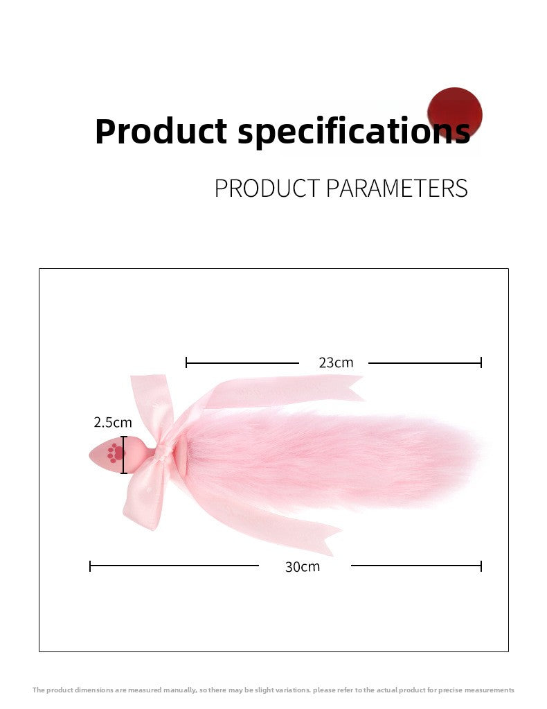 Sex Toys Props Anal Plug Silicone Cat Claw Bow Tail Back Court Props Female Toys Adult Products