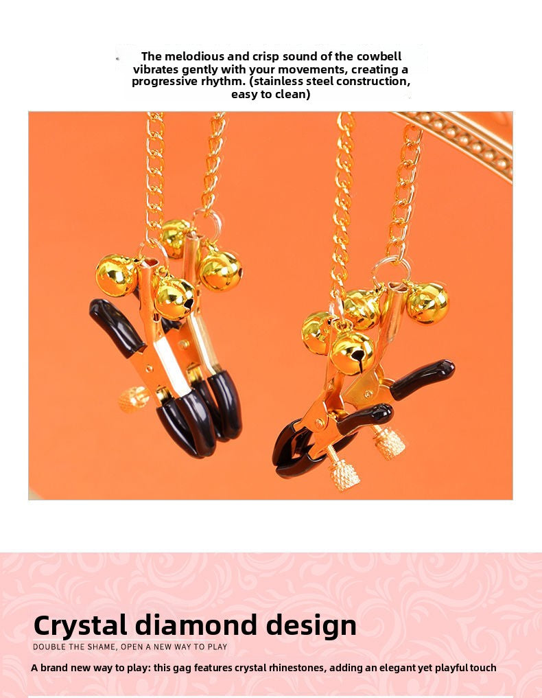 Sex Toys SM Props Creative Pacifier Sex Mouth Gag Ball Nipple Training Torture Tool SM Bell Nipple Clamps