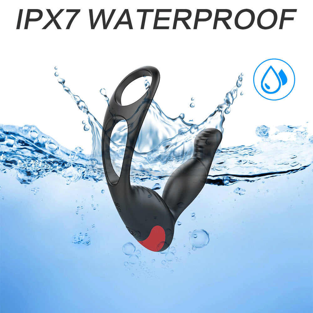 Remote Control Male Locking Semen Ring Penis Trainer Anal Plug Vibrating Ring Male Prostate Massager