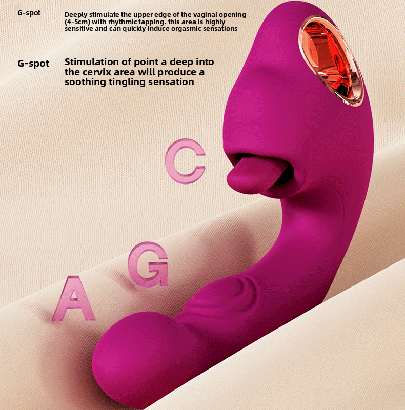 New three-in-one vibrator tongue licking and flapping vibrator G-spot flapping into I-person products female masturbator