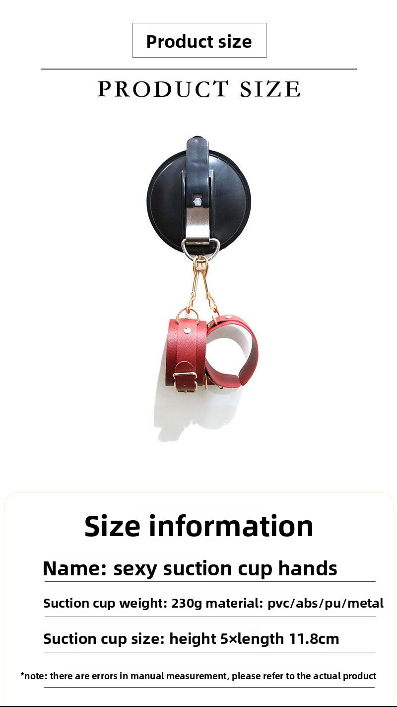 Sexy Bathroom Suction Cup Handcuffs Binding Restraint Props Training Couples Flirting Adult Supplies Training Torture Tools