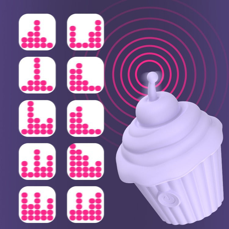 Ice Cream Vibrating Egg G-Spot Teasing Female Masturbator Multi-Frequency Mode Magnetic Charging Base