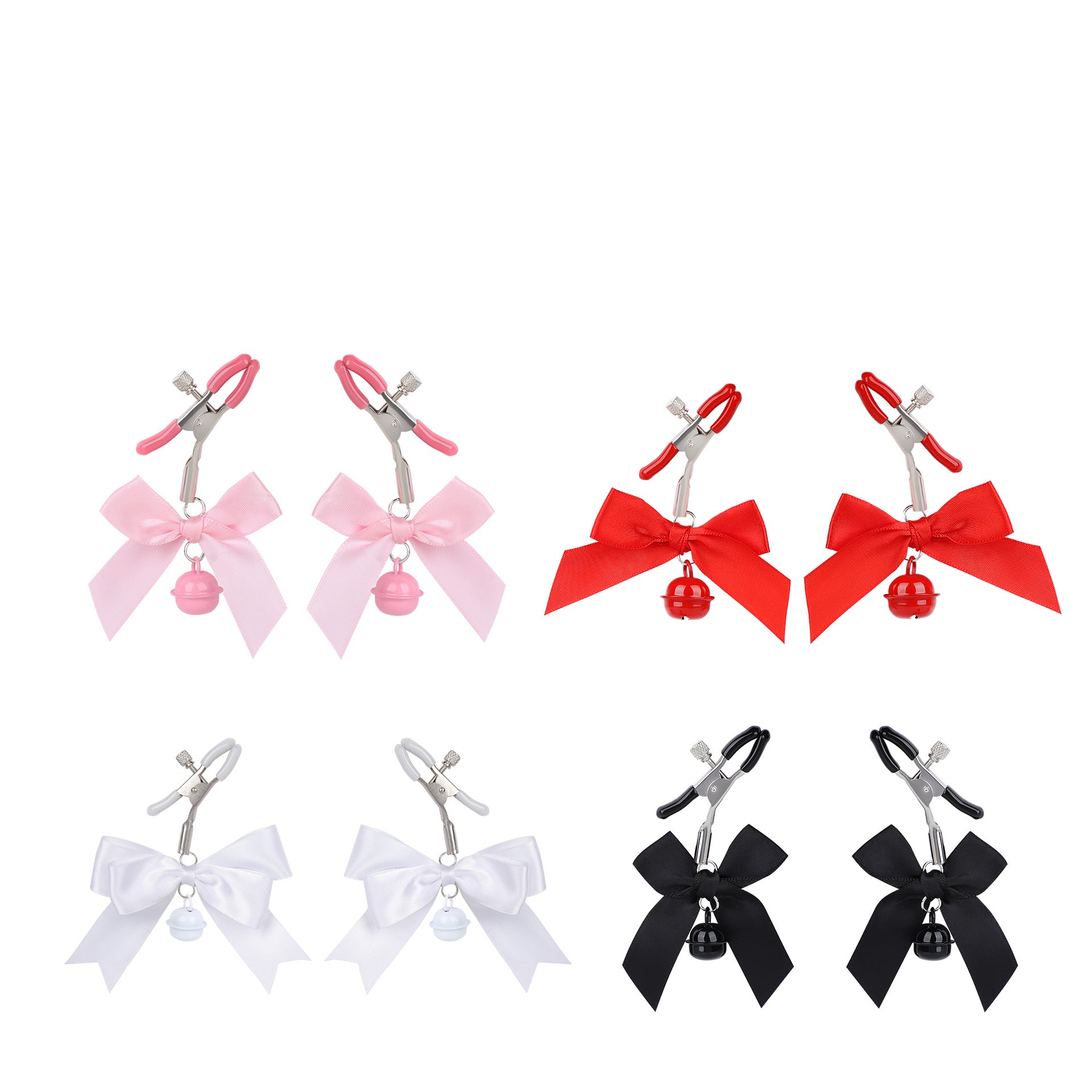 Sex Toys Props Bow Bell Nipple Clips Female Flirting Teasing Nipple Clips