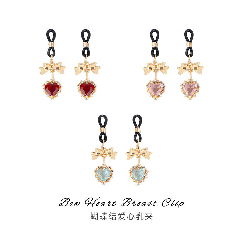 SM Sex Toys for Women Masturbation Toys Erotic Clitoral Clips Torture Training Bowknot Heart-shaped Nipple Clips Nipple Binders