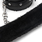 Sex Toys SM Props Back Binding Cross Buckle Plush 3-Piece Set SM Training Binding Handcuffs Footcuffs Adult