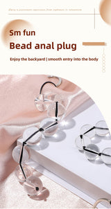 Sex Toys SM Props Anal Development Glass Beads Anal Plug SM Training Masturbation Anal Beads Alternative Adult Products