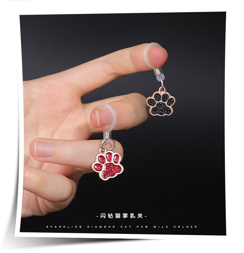 Sex Toys Props Flash Diamond Cat Claw Nipple Clips Female Teasing Invisible Breast Bundle Adult Products Double Peak Nipple Clips