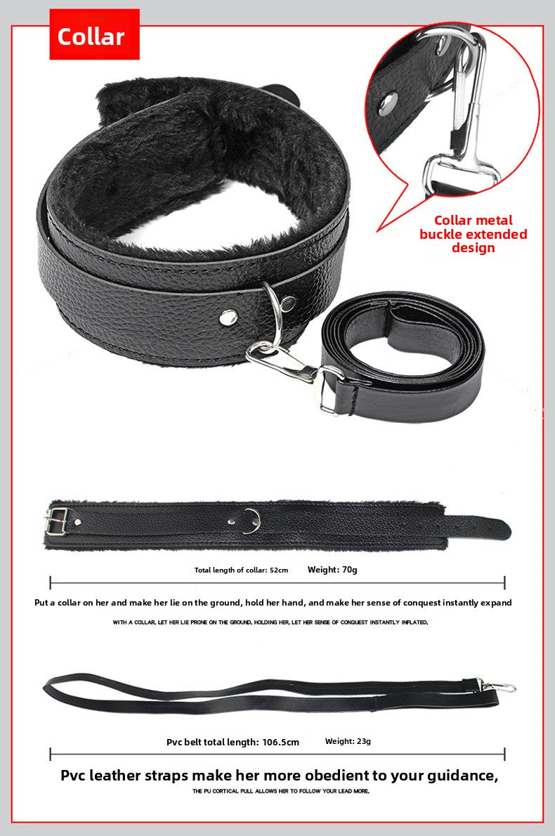 Sex Toys SM Props 10-Piece Set Binding Rope Restraints Handcuffs Training Mouth Gag Nipple Clamps Alternative Adult Sex Products