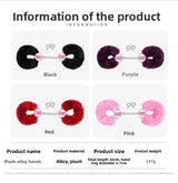 Sex Toys SM Props Thick Plush Metal Toys Handcuffs Binding Restraints Adjustable with Key Handcuffs