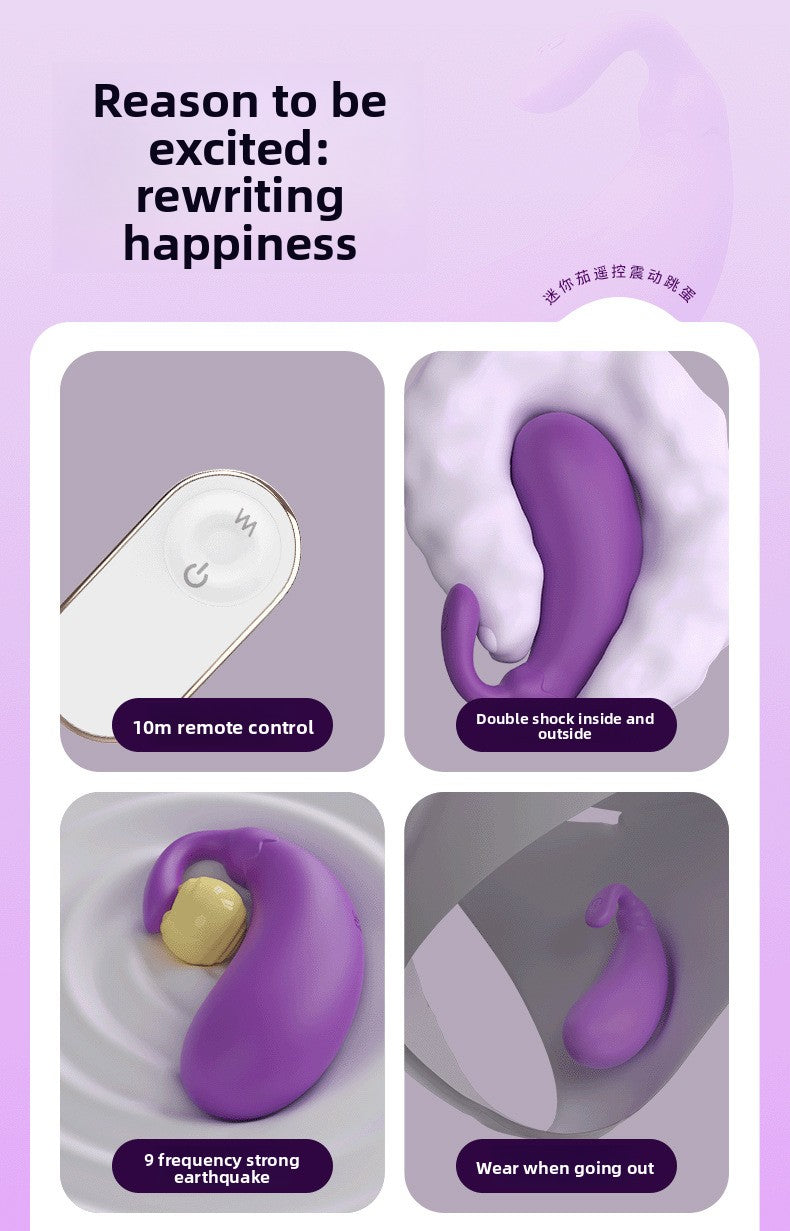 Remote Control Vibrator Egg Full Coverage Wearable Vibrator for Women Dual Point