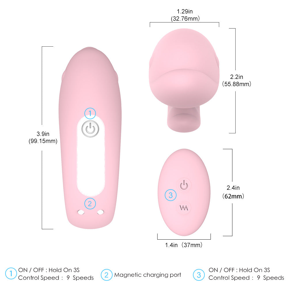 Remote Control Vibrator for Women, Little Dolphin Interactive Play, Wearable Vibrator for Women