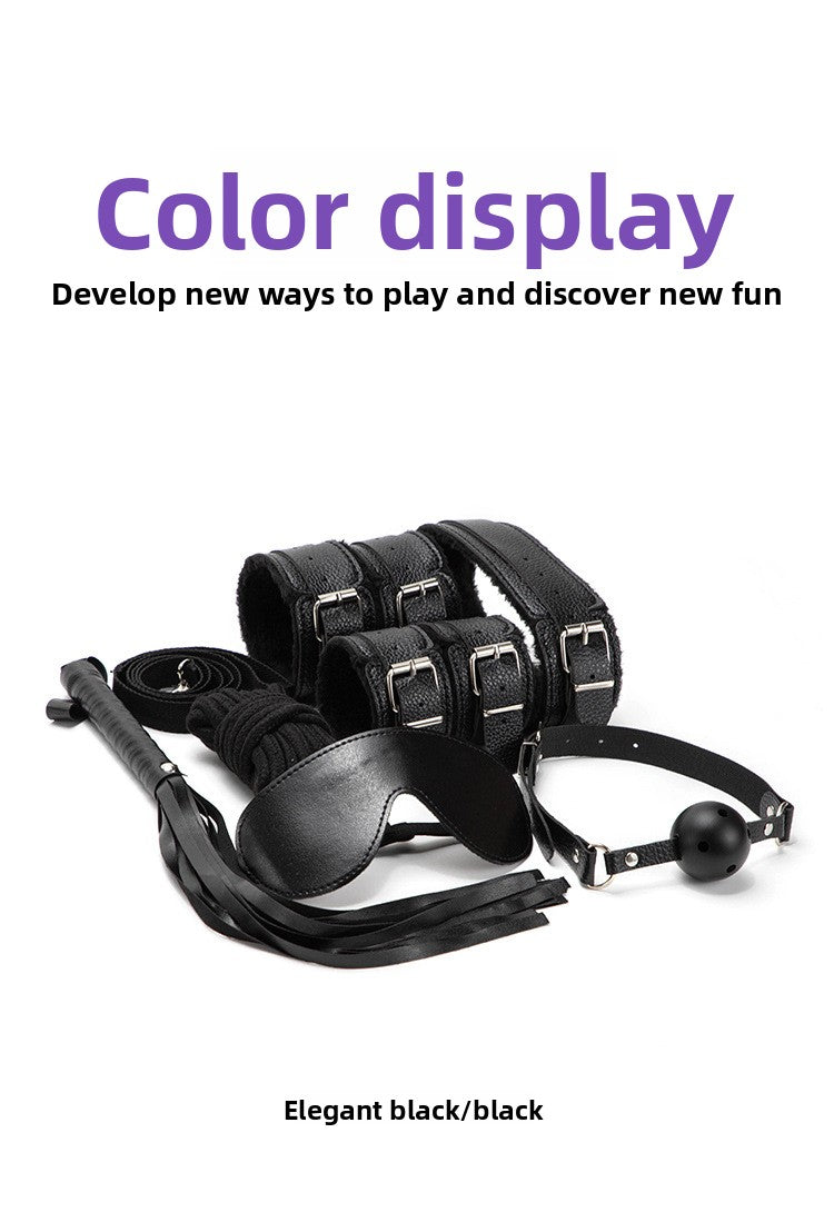 Sexy Plush SM Set Adult Products Couple Training Handcuffs Binding Restraint 7-Piece Set Alternative Sex Toys