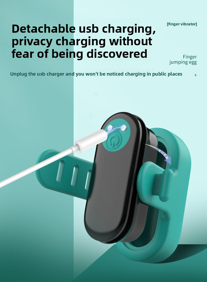 Finger Vibrator Female Masturbator Clitoral Stimulation Effort-Saving Vibrating Finger Ring Erotic Finger Vibrator