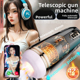 Fully Automatic Telescopic Aircraft Cup Electric Heating Male Masturbation Penis Trainer Adult Sex Toys