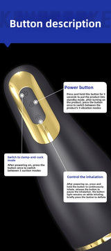 Adjustable Tightness Suction Cup Electric Fully Automatic Masturbator Adult Sex Toys Male Masturbation Clip Suction Cup