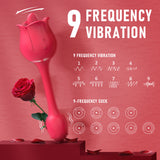 Female Double Vibrator for Young Women Rose Flirting Masturbation Sex Toy Tongue Licking Vibrator