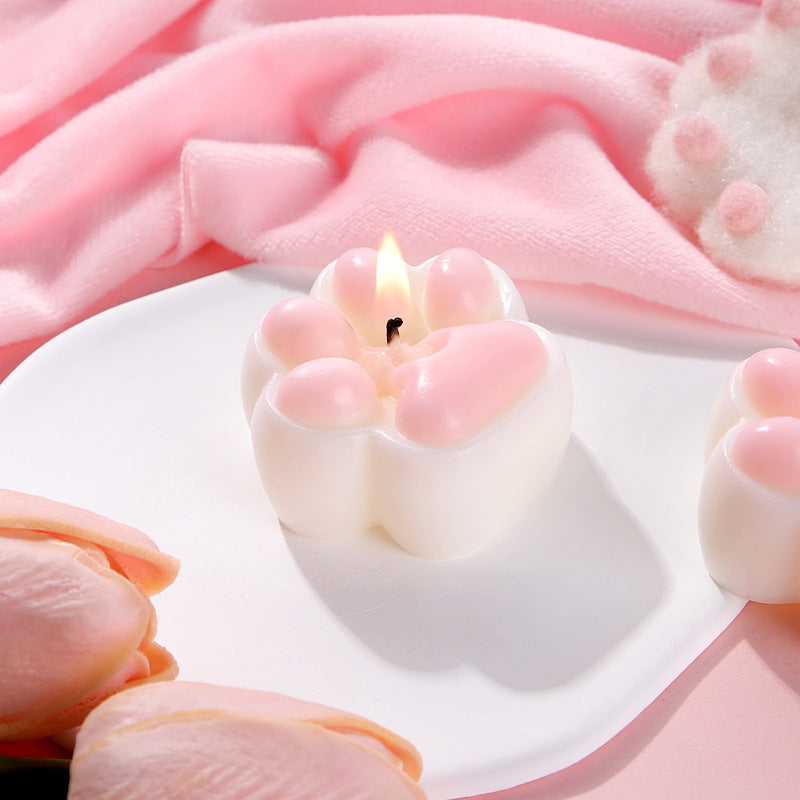 SM props fun low temperature candle couple training wax cute cat claw candle