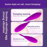 Double-Headed Vibrating AV Egg Female Clitoral Masturbator Instant Orgasm Adult Sex Toys Cross-Border