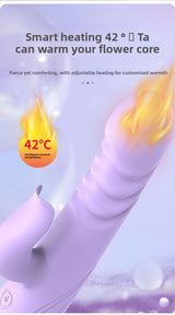 Multi-frequency Telescopic Automatic Heating G-spot Instant Thrusting Vibrating Massager Wand Female Essential Masturbation Device