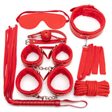 Sexy Plush SM Set Adult Products Couple Training Handcuffs Binding Restraint 7-Piece Set Alternative Sex Toys