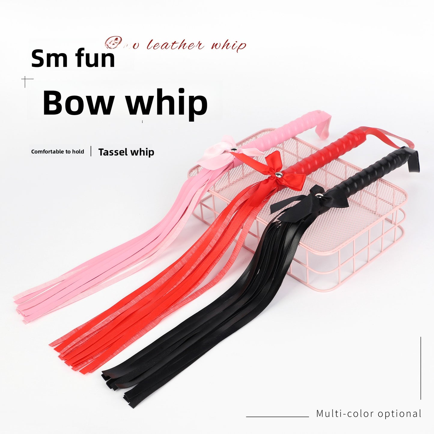 SM Props PVC Erotic Whip Training Punishment Bowknot Erotic Whip Alternative