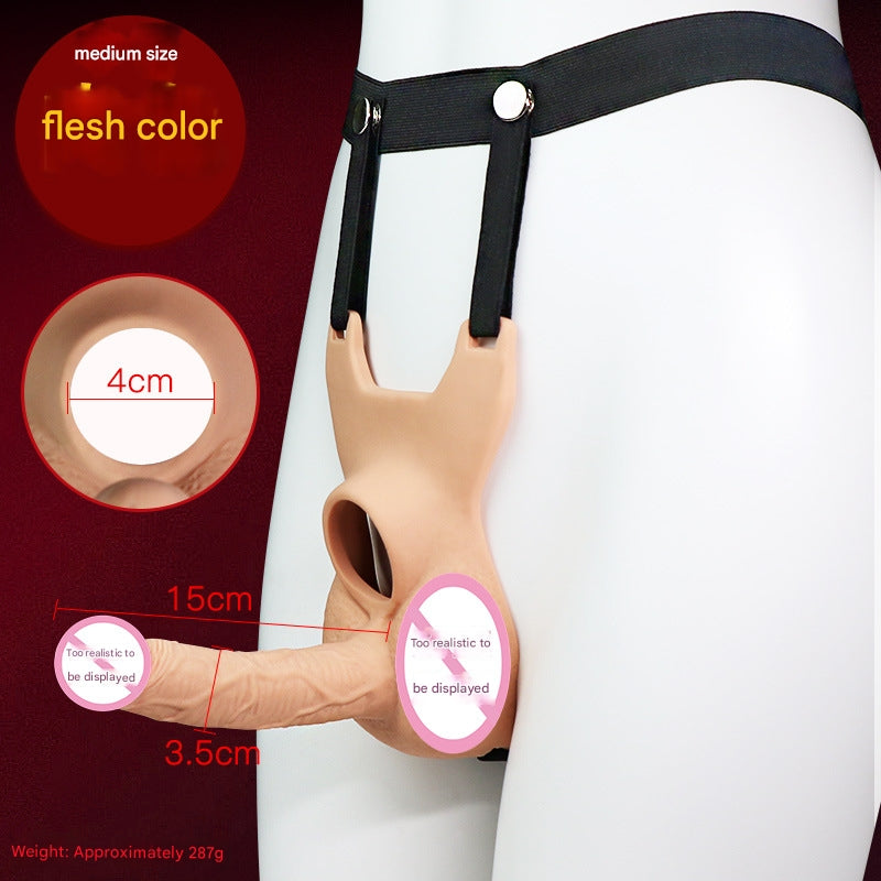 Men's Wearable Dildo Male JJ Fake Penis Erotic Insertable Solid Underwear Adult Sex Toys