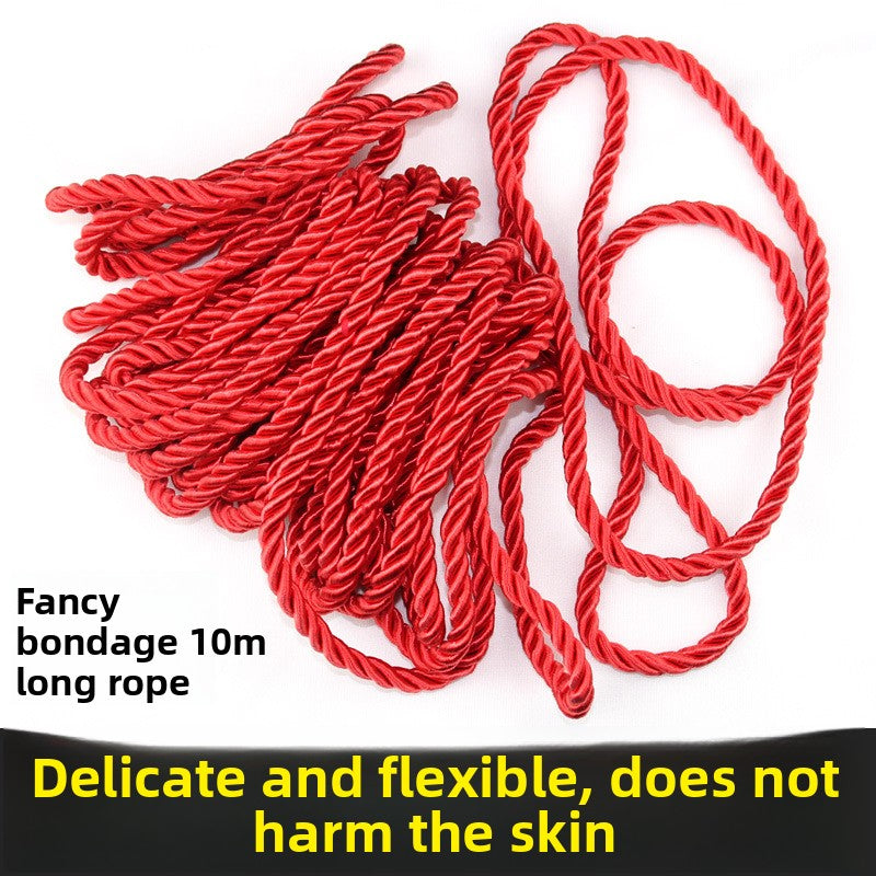 Bondage Restraint SM Props Multi-color Polyester Silk Rope 10m Erotic Bondage Rope Training Female Slave Adult Products