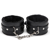 Sex Toys SM Props Back Binding Cross Buckle Plush 3-Piece Set SM Training Binding Handcuffs Footcuffs Adult