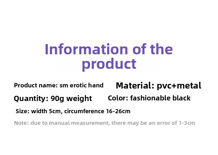 SM Props Sexy Plush Handcuffs Couple Binding Restraint Sex Toys Black Leather Handcuffs Alternative Adult Products