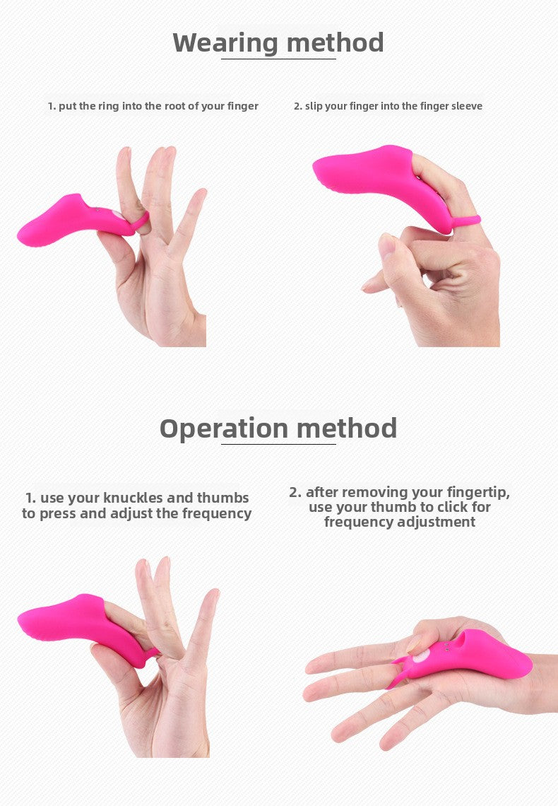 Intimate Finger Vibrator Female Masturbator G-spot Vibrating Finger Sleeve Female Masturbation