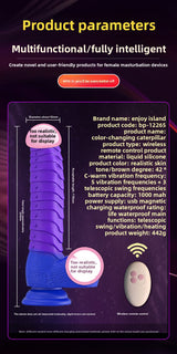 Cross-Border Hot-Selling Female Fake Penis Masturbator Machine Sex Toys Telescopic Swinging Electric Realistic Dildo Fake Body
