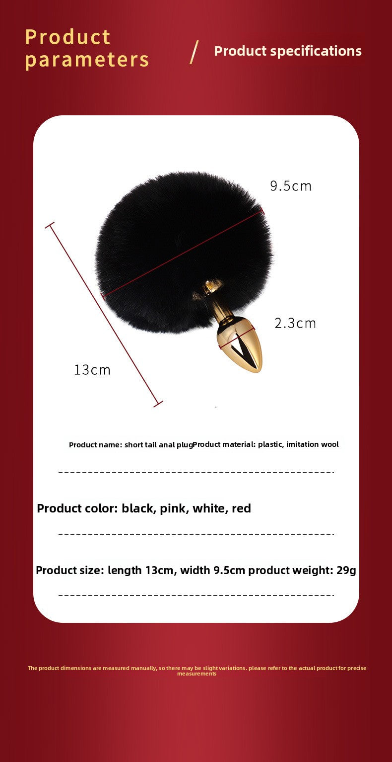Sexy SM Props Mini Fur Ball Rabbit Tail Anal Plug Female Back Chamber Anal Expander Adult Products