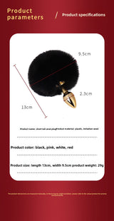 Sexy SM Props Mini Fur Ball Rabbit Tail Anal Plug Female Back Chamber Anal Expander Adult Products