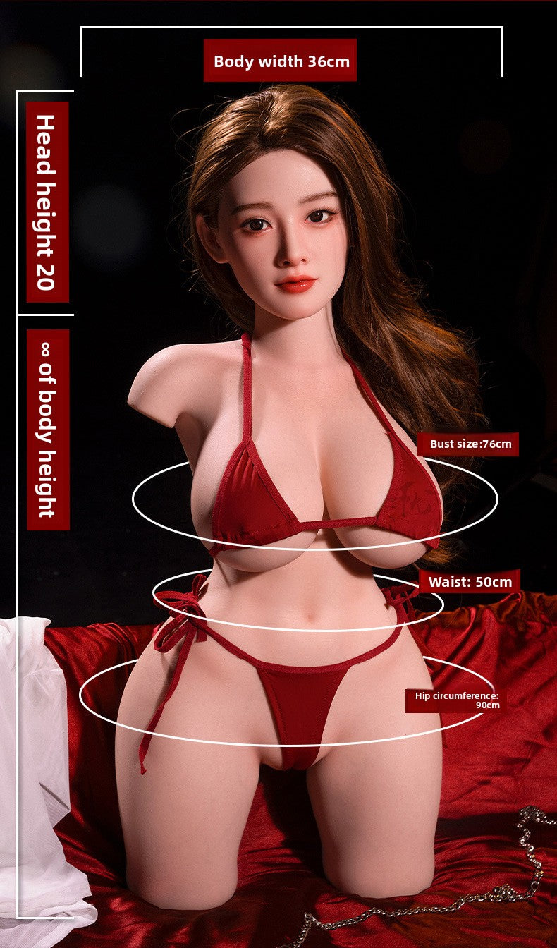 Realistic Full Silicone Half Body Male Toy for Vaginal and Anal Sex Silicone Mold Butt Realistic Doll