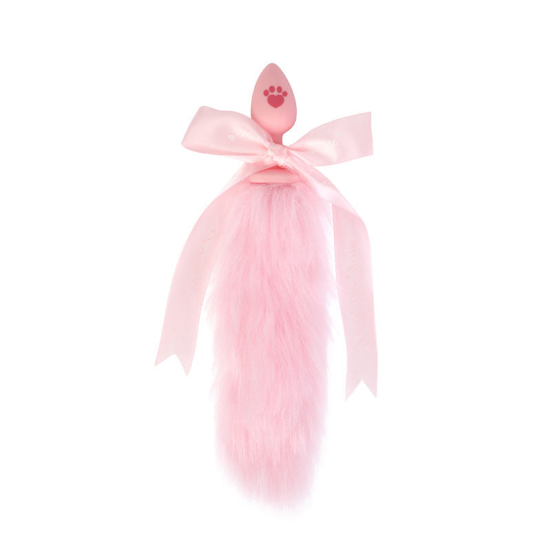 Sex Toys Props Anal Plug Silicone Cat Claw Bow Tail Back Court Props Female Toys Adult Products