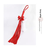 SM Props Set 5-Piece Set Bowknot Erotic Whip PVC Ball Gag Female Slave Leash Collar Restraint Handcuffs