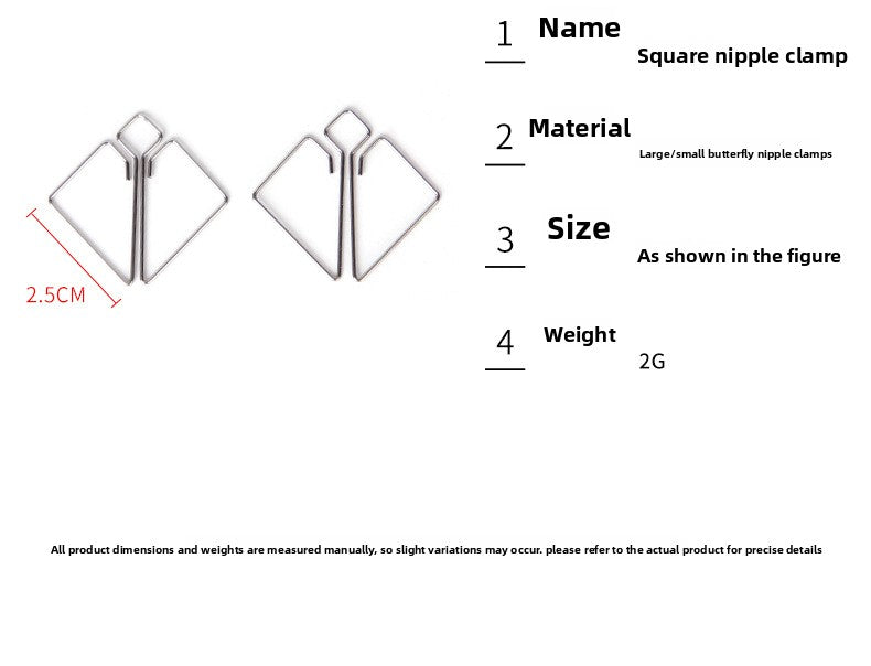 Female SM Props Erotic Nipple Clamps Female Slave Training Invisible Nipple Clamps for Outdoor Use